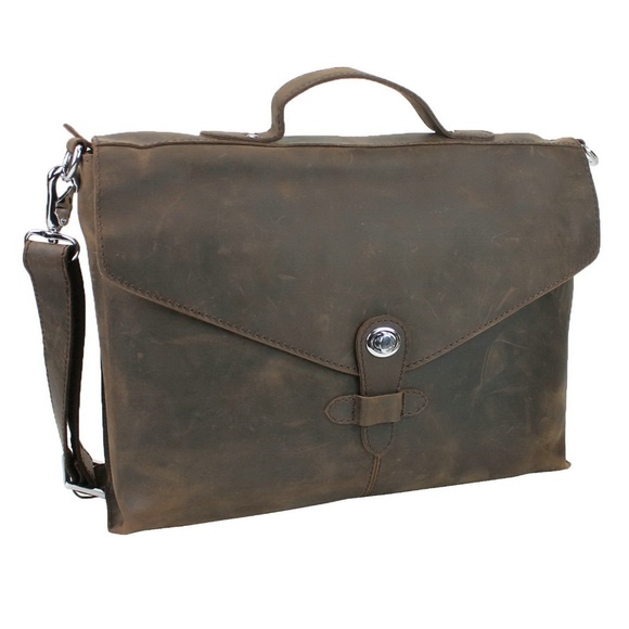 Cowhide Leather Slim Messenger Bag LM17DB